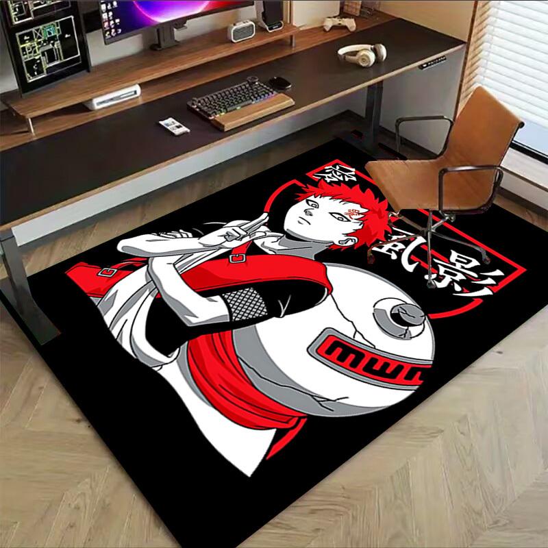 1pc Redhead Robot Home Office, Durable Polyester Floor Mat with Easy, Office Decor, Urban Style, Nonslip Backing, Highquality Fabric
