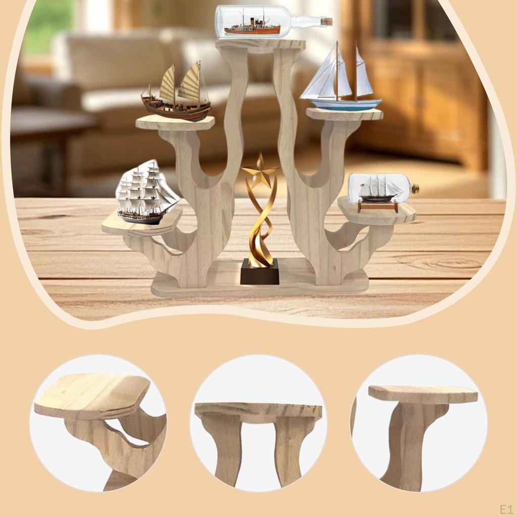 Tisch-Pflanzenständer Display Holzregal Mini für Kunstwerke Sammlerstücke