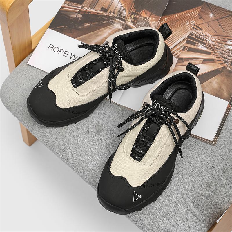 Fashion High Quality Leather Hiking Shoes Durable Outdoor Sport Men Trekking Leather Shoes Lace-Up Climbing Hunting Sneakers