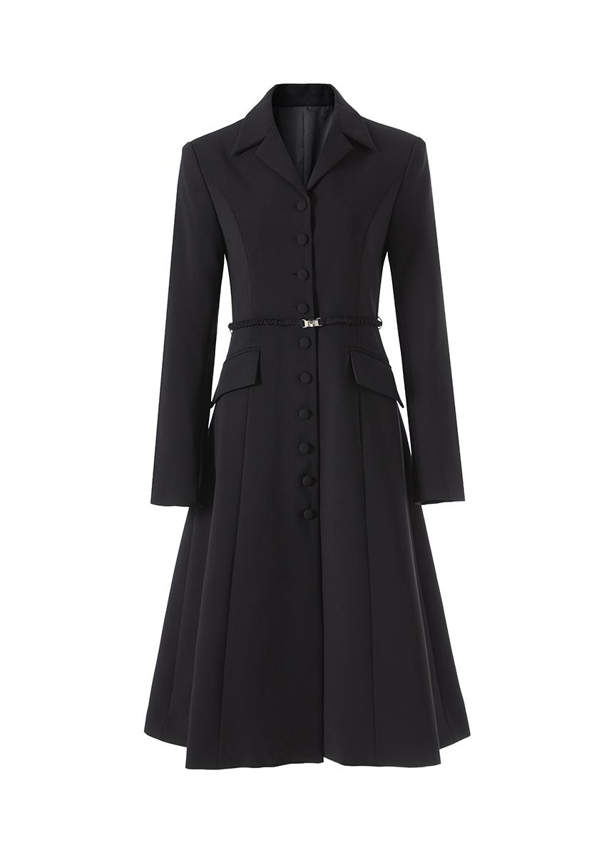 In-Stock Women`s Mid-Length A-Line Windbreaker: Slimming