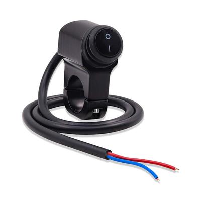 X-STYLE Motorcycle Switch, Universal Use, Waterproof, On Off, 12 V, Aluminum Alloy, 0.9 Inches