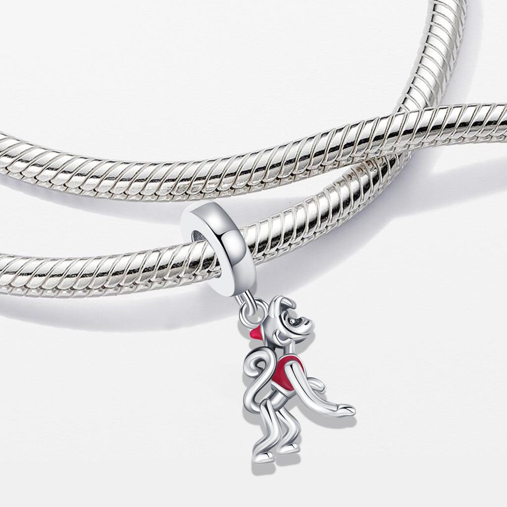 Copper Animal Charms Cute Monkey Series Pendant Fit Original Bracelet Diy For Women Fine Bead Jewelry Party Gifts