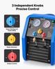 Portable Refrigerant Recovery Machine, 3/4 HP 220V 50Hz Single Cylinder AC Recovery Machine for Liquid Vapor Refrigerant, 1450 RPM Recycling Unit HVAC