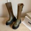 Niche design sweet and cool Spice girl platform knight boots autumn and winter new simple fashion high boots comfortable long boots look thin