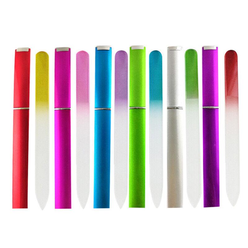 Crystal Glass Nail File Fingernail Pedicure Manicure Finger Buffer Etched Filin