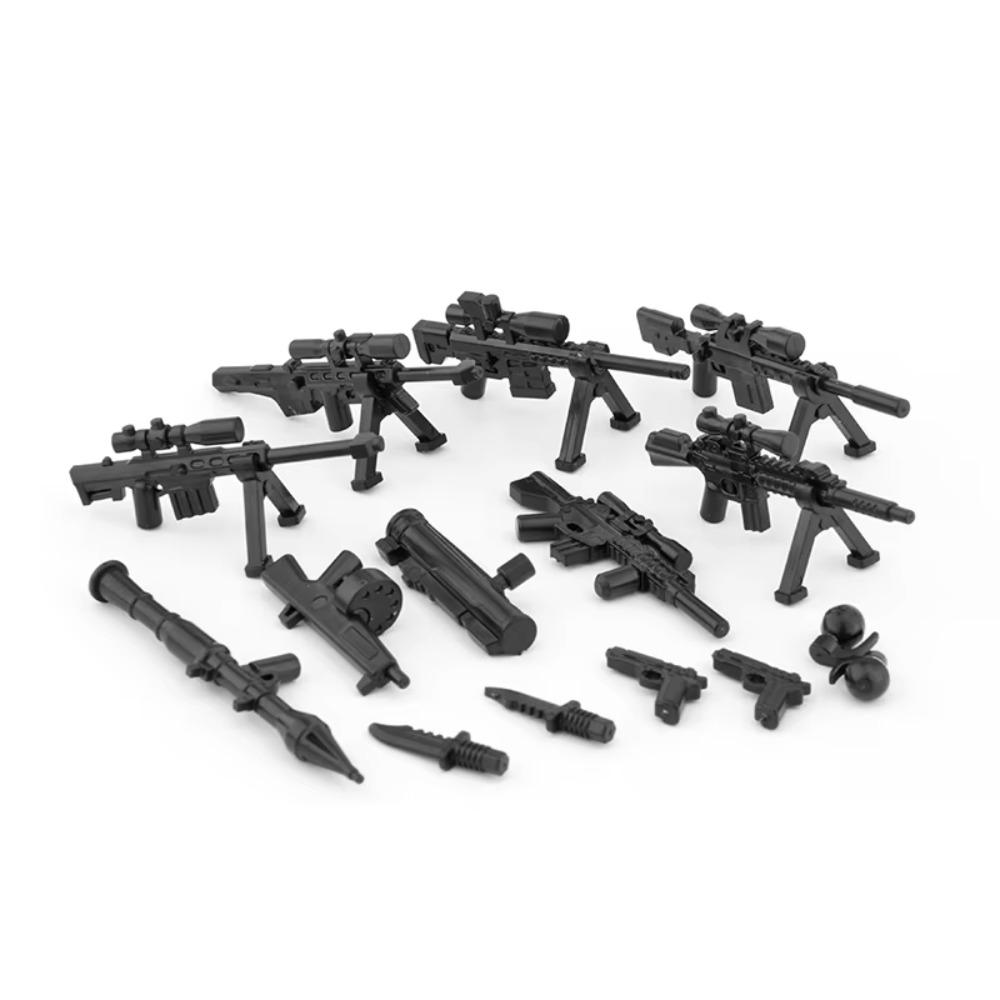 25/50/100ks Vojenské zbraně SWAT Zbraň Dělo Voják Armáda Policejní klobouk Stavebnice Figurka Příslušenství Modelové kostky DIY Hračka