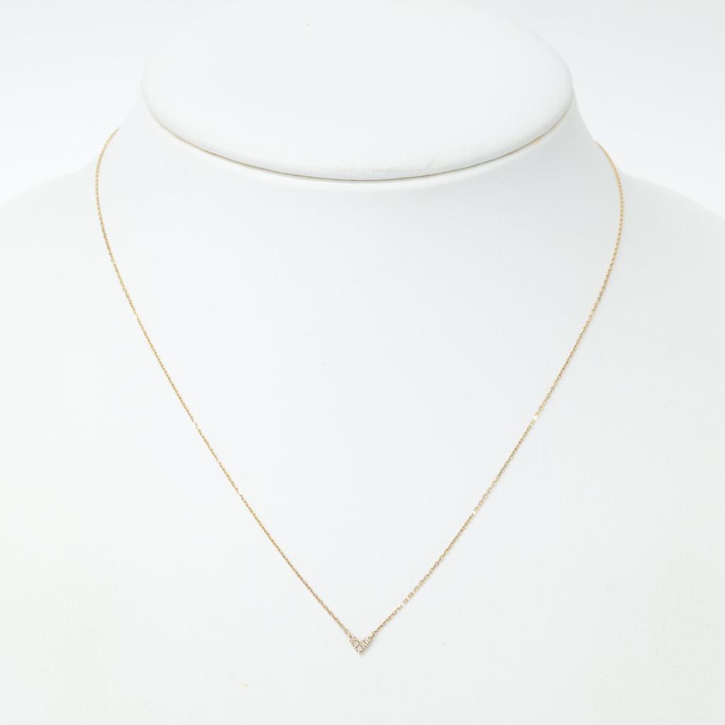 AHKAH K18 Laura Heart Diamond Necklace Yellow GoldUsed