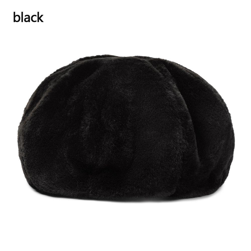 Fashion Plush Pure Color Vintage Ladies Beret Classic Female Bonnet