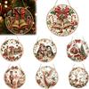 Feiertags-Kunstdekoration Weihnachten Strassstein-Ornament-Kit, Weihnachtsmann Engel Sonnenfänger DIY Acryl Detailliert Bedrucktes Symbol Design Runde Platte,