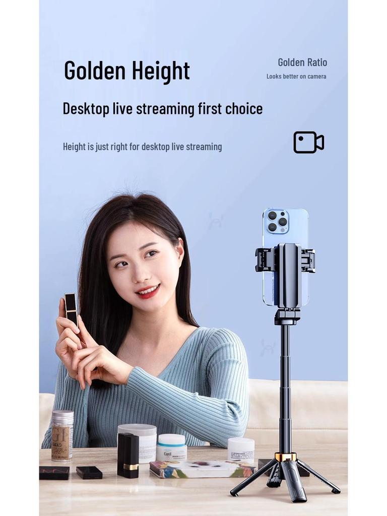 Bärbar Mini Telefon Selfiepinne & Golvstativ 2025 - Universell för Apple & Xiaomi