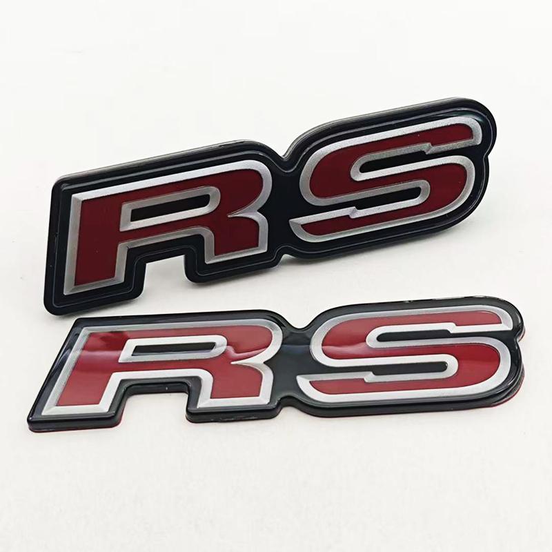 3D Red Crystal Logo RS Emblem Car Front Grill Badge Rear Trunk Sticker For Honda Civic Fit City Accord RAV4 CRV Jazz Accessories ajv256