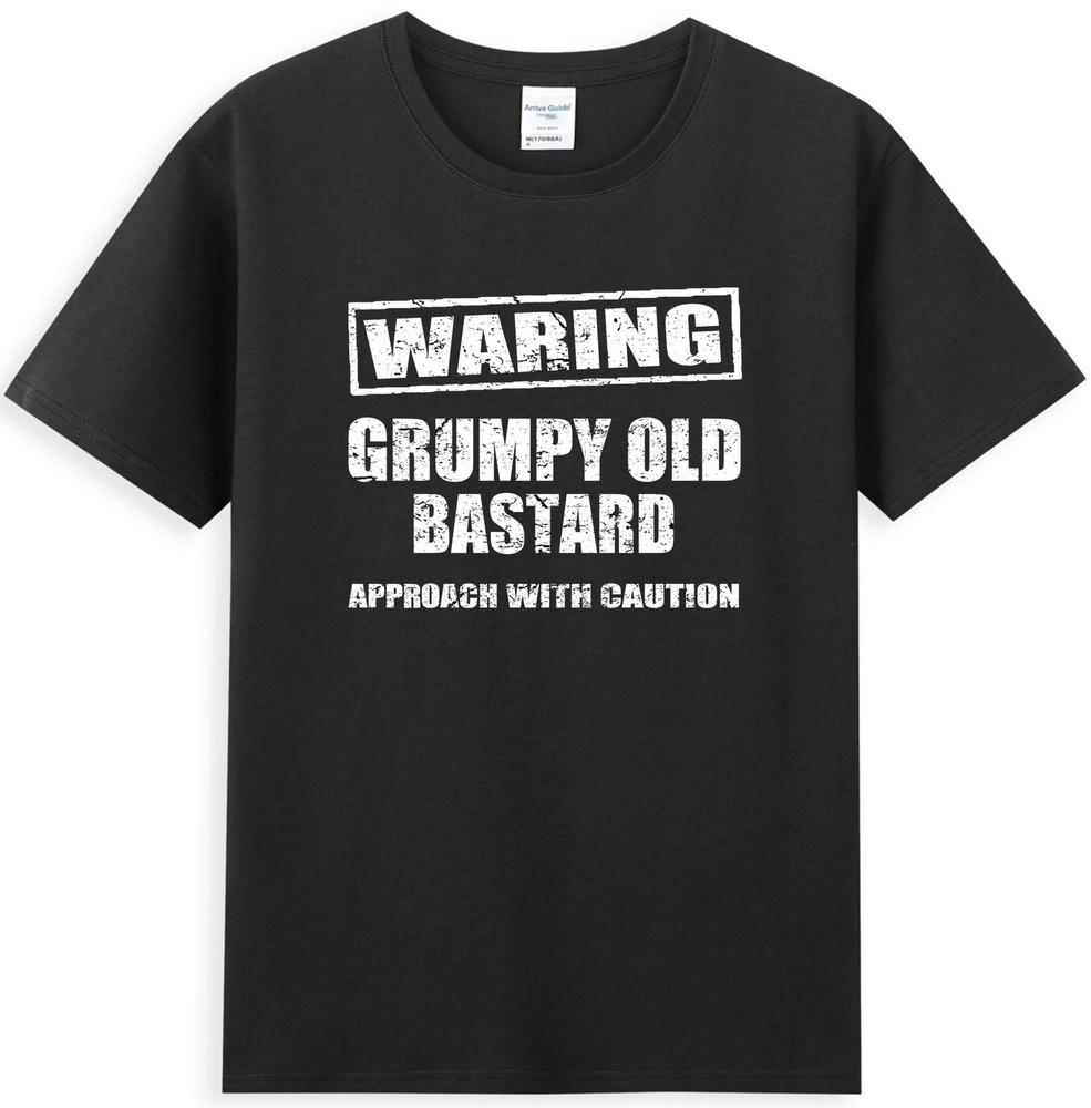 Waring Grumpy Old Bastard Approach With Caution Funny Quote Joke TShirt S