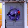Outdoor Halloween Decoration Halloween Party Decoration Crow Rose Door Sign Hangers for Festival Parties Decoration