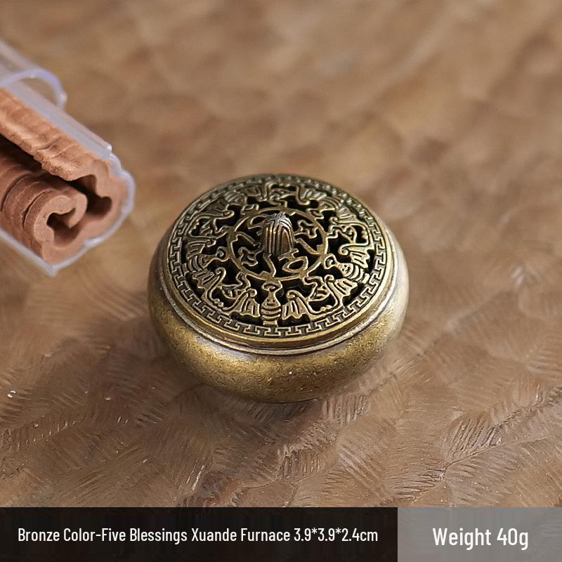 Auspicious Clouds Sandalwood & Agarwood Coil Incense for Indoor Aromatherapy - Long-lasting Deodorizing Incense Burner Censer