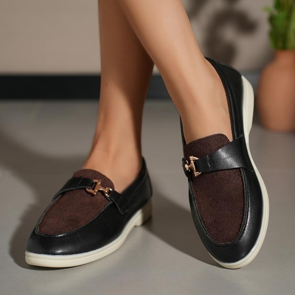 Fashion Woman 2025 Trend Women Loafers Slip on Ladies Flats Brand High Quality Spring Autumn Casual Flat Leather Single Shoe