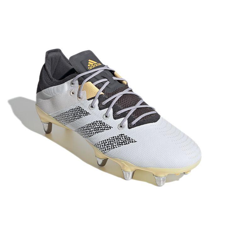 Adidas Kakari Z.0 Durable Non-Slip Professional Low-Top Rugby Shoes Unisex Shoes White Black Yellow FU8159