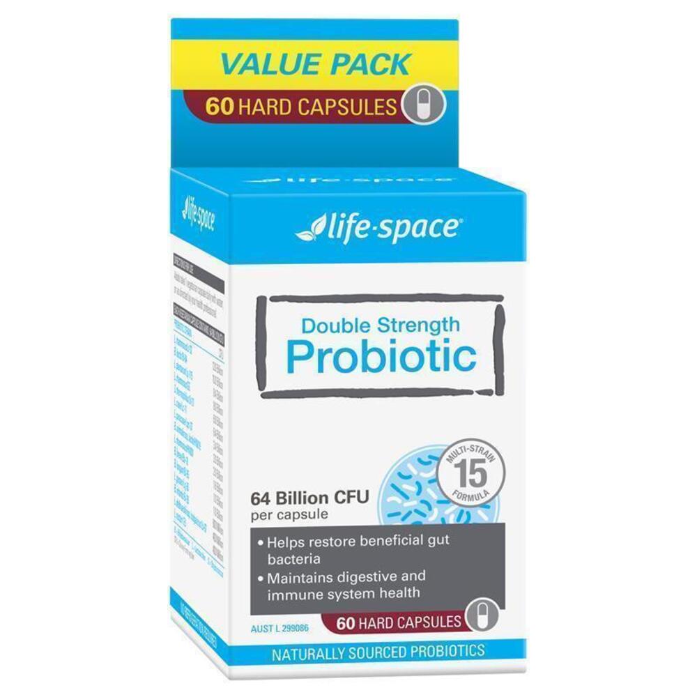 

Life Space Double Strength Probiotic 60 Capsules Exclusive Size
