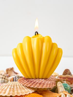 3D Ocean Shell Shaped Silicone Candle Mold Fan Striped Scented Candle Making Supplies Aroma Plaster Soap Resin Molds Home Decor