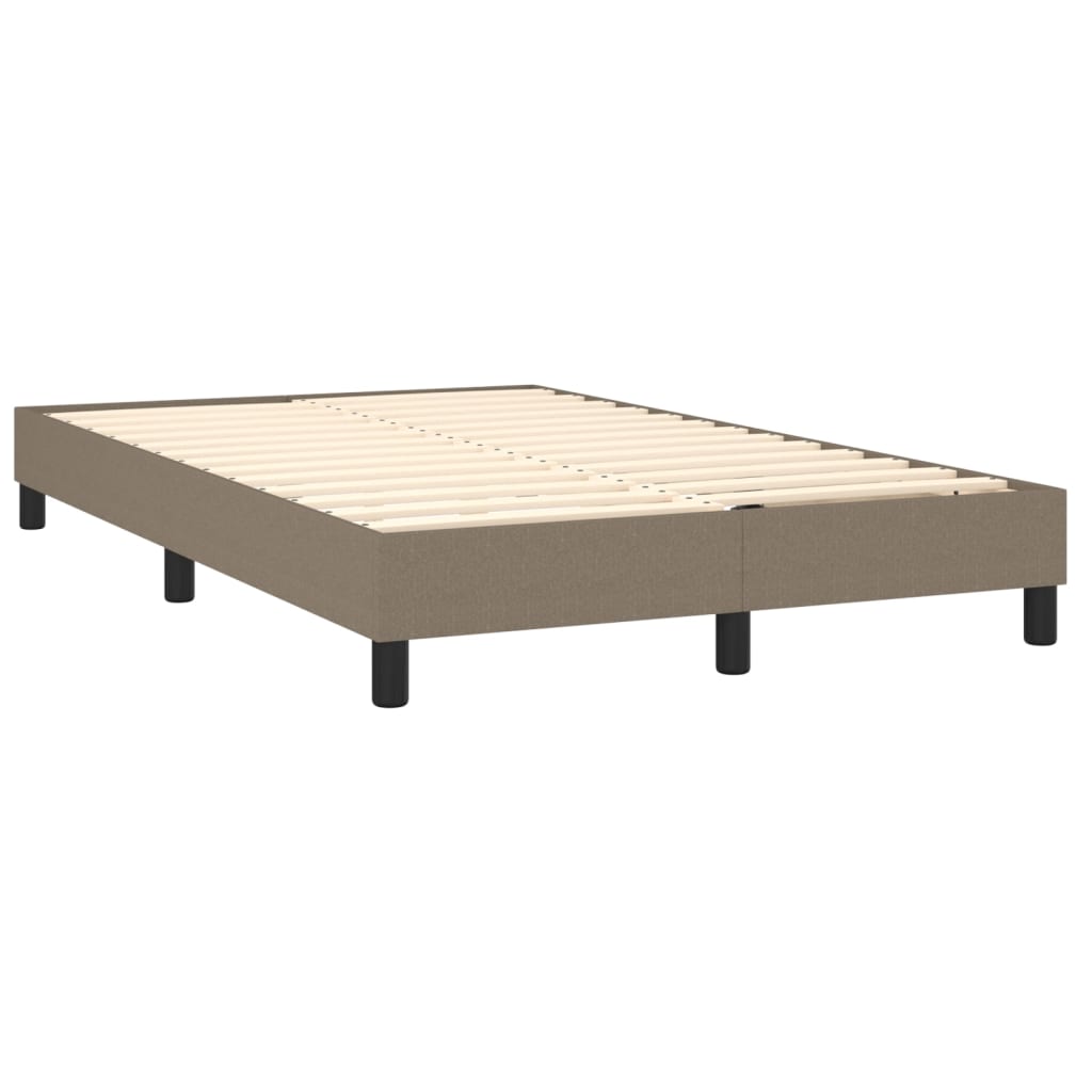 Vidaxl Kontinentalbett Mit Matratze, Taupe, Stoff, 120X200 Cm