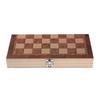 Folding 3-in-1 Classic Wooden Chess Set Board Game Set 24x24cm Chess Checkers Backgammon Portable Travel Board Game Set for Kid