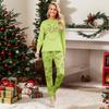 Print Cute Family Set Pajamas, Home Clothes, Family Set Long Sleeve Top Pants Set