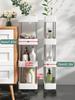 3/4 Layer Kitchen Gap Storage Rack White Freestanding Multilayer Rolling Utility Mobile Cart Bathroom Slim Slide Organizer Shelf
