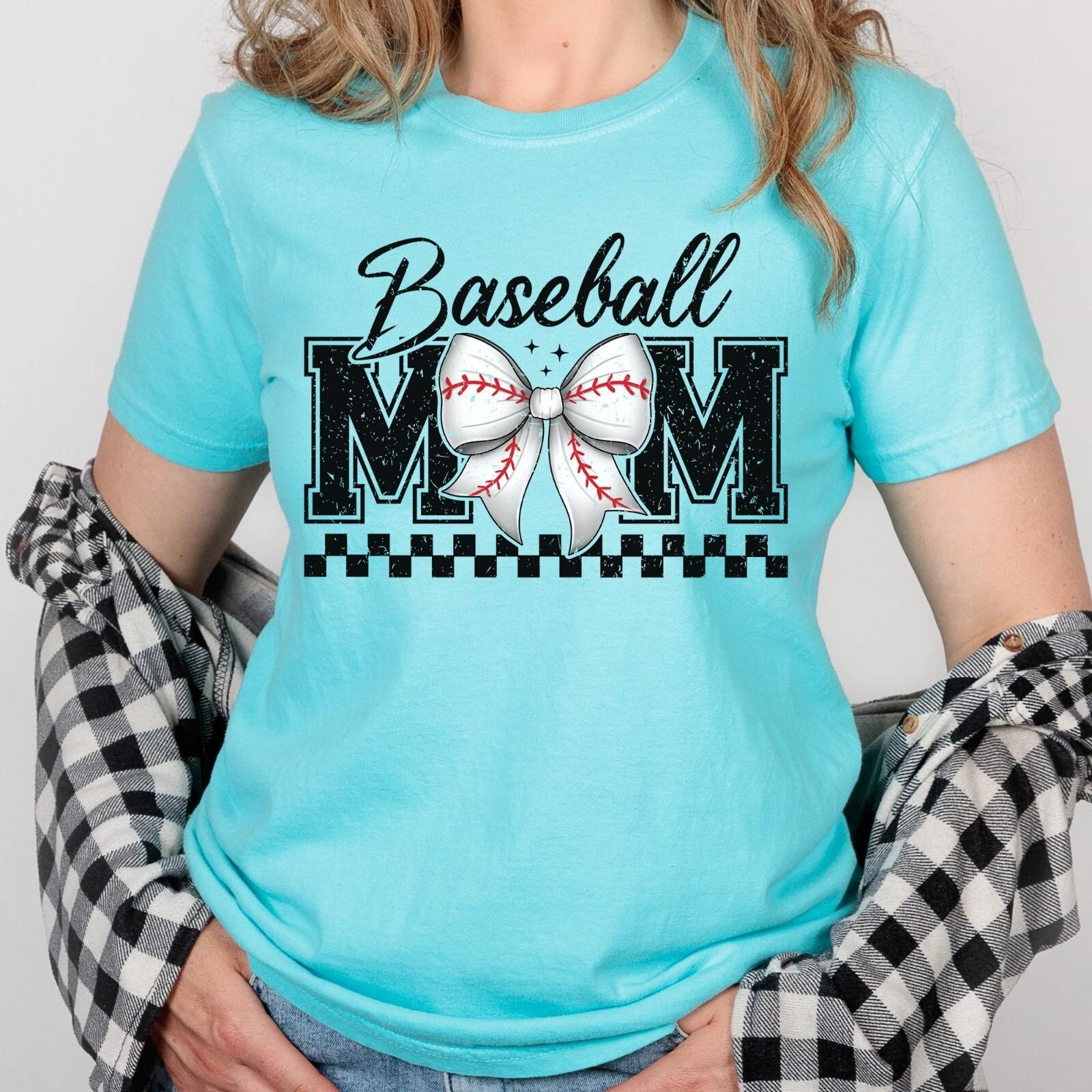 Comfort Colors Baseball Mom Coquette T-shirt, Game Day Tee, Baseball Shirt S