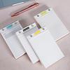 Acrylic hard shell memo pad, removable board clip paper pad, portable notebook, detachable horizontal grid notebook
