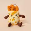 Cute Creative Plush Food Hanging Ornament Pancake Egg Noodles Burger Croissant Keychain Short Plush Toy Cartoon Style
