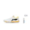 Li-Ning Scarpe da Badminton Unisex Ground Flying II Lite Traspiranti Antiscivolo a Collo Basso Scarpe Bianco Giallo AYTT003-3