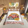 Homewish Vintage Orange Pumpkin Duvet Cover Set for Kids,Kawaii Girl Gnome Bedding Set,Rustic Farmhouse Bed Set