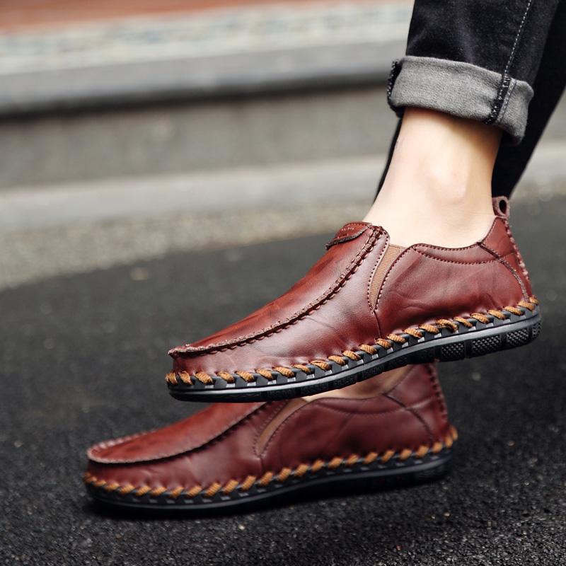 Men's Slip On Leather Shoes Moccasins Loafers