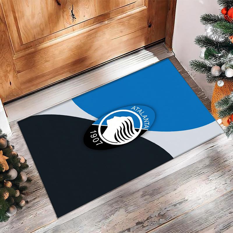 Tappeto Morbido per Pavimento Antiscivolo con Motivo Calcio Atalanta FC Tappeto per Interni Tappetino Decorazione Sportiva per Camera da Letto