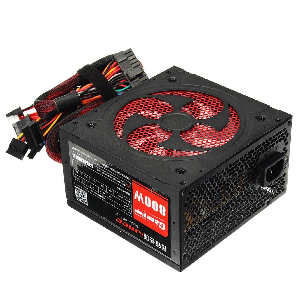 800W Herní PC Napájecí zdroj PFC Tichý ventilátor ATX 20+4pin 12V PC Počítač SATA Herní PC Napájecí zdroj pro Intel AMD