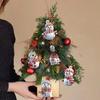 2pcs Christmas Decoration Pendant 2D Acrylic Cartoon Christmas Snowman Home Garden Christmas Tree Pendant Party Decoration