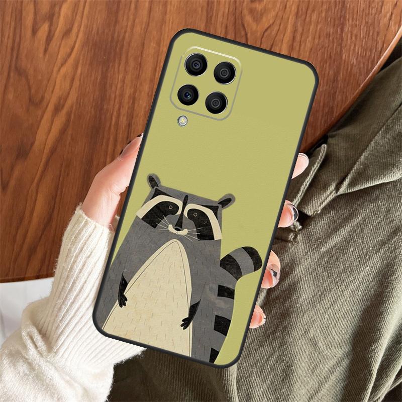 Cartoon Raccoon Case For Samsung Galaxy M06 M16 M36 M56 M33 M15 M55 M31 M13 M12 M14 M53 M32 M52 M35 M34 M54