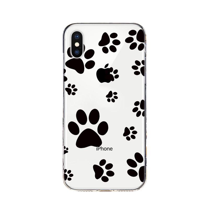Silikonový kryt na tlapku psa pro Apple IPhone 13 12 Mini 11 Pro XS MAX XR X 8 7 6 6S 5 Plus SE pouzdro na telefon