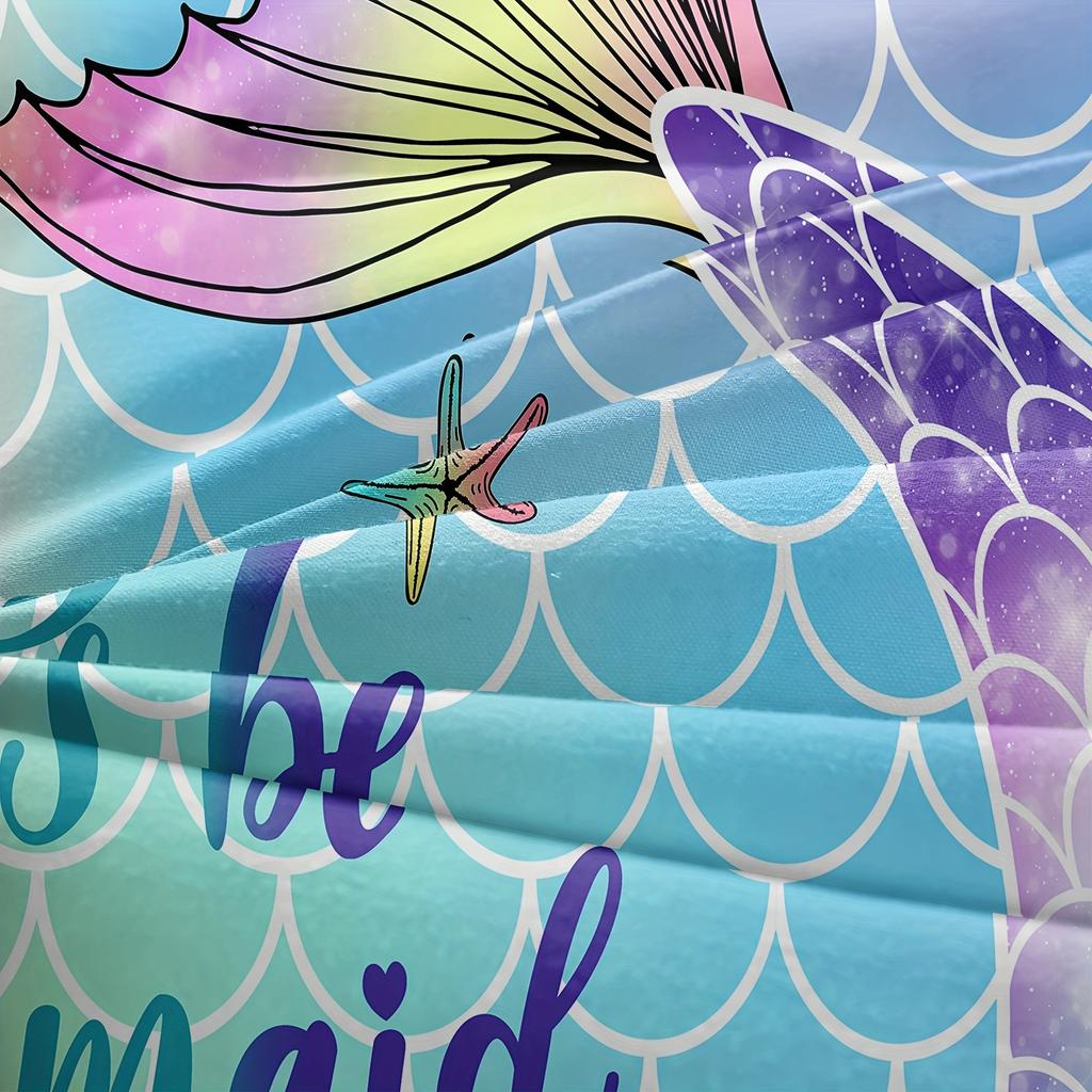 Zeemeermin Prinses Anime Huis Slaapkamer Comfort Nordic polyester materiaal geschikt voor kinderen en volwassenen 2/3-delige set