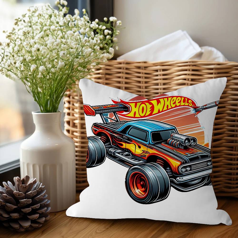 Hot Wheels Pillow Gift Home Office Decoration Bedroom Sofa Car Cushion Cover Case 45x45