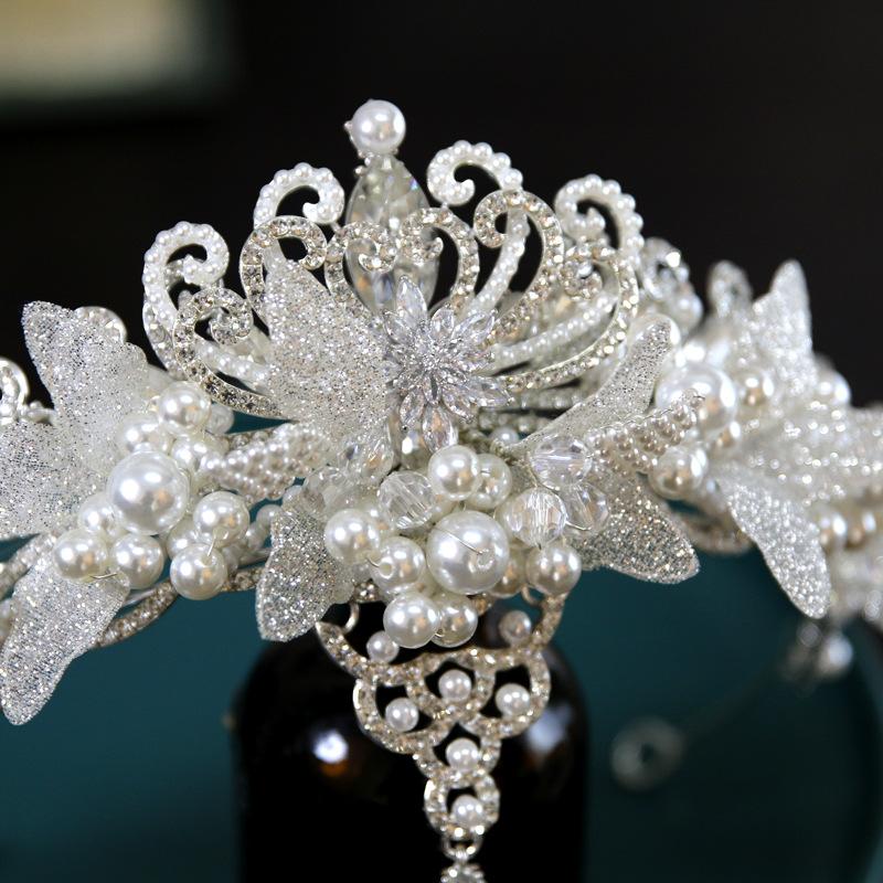 New Korean Style Super Fairy Bride Wedding Crown Tiara Crystal Crown Tiara Hair Accessories Main Wedding Accessories