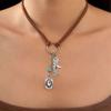 Salircon Classic Cowboy Hat Cactus Boots Pendant Necklace for Women  Vintage Charm Velvet Rope Choker Jewelry Gift New