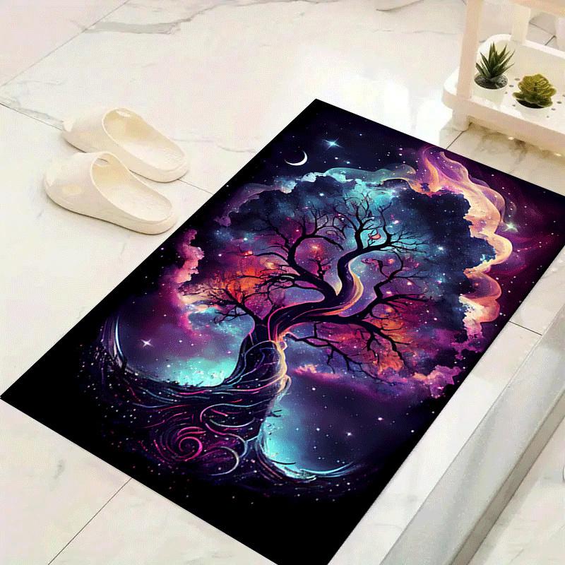1pc Tree of Life Print, Design Indoor Area Rug - Soft, Anti-Slip, and Durable Gaming Room Decor for Bedroom, Living Room