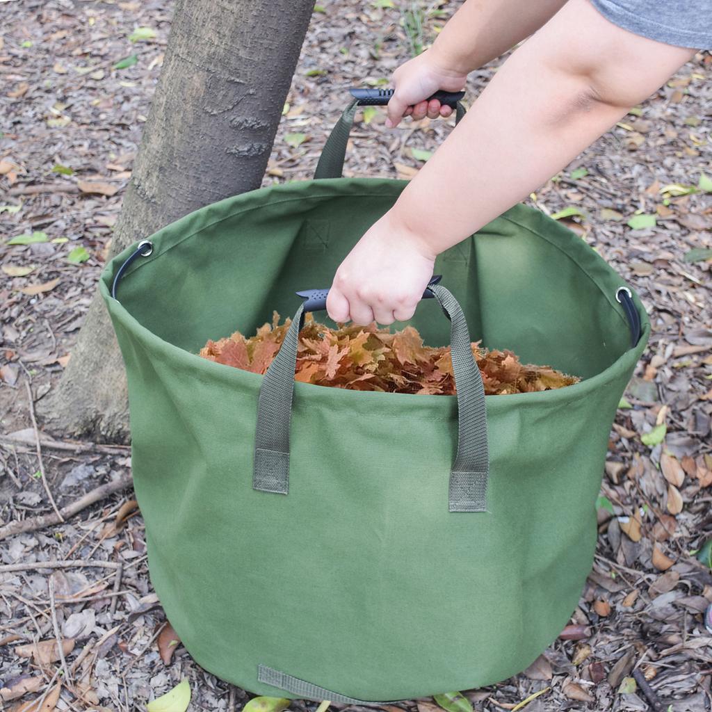 823102 Gardening Trash Bucket Leaf Collection Bag Waterproof Canvas Storage Bag