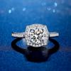Bague Ringen Trendy Sterling Silver S925 Wedding Ring 1ct 2ct D-COLOR Moissanite Jewelry For Women GRA Certificate Resizable Size