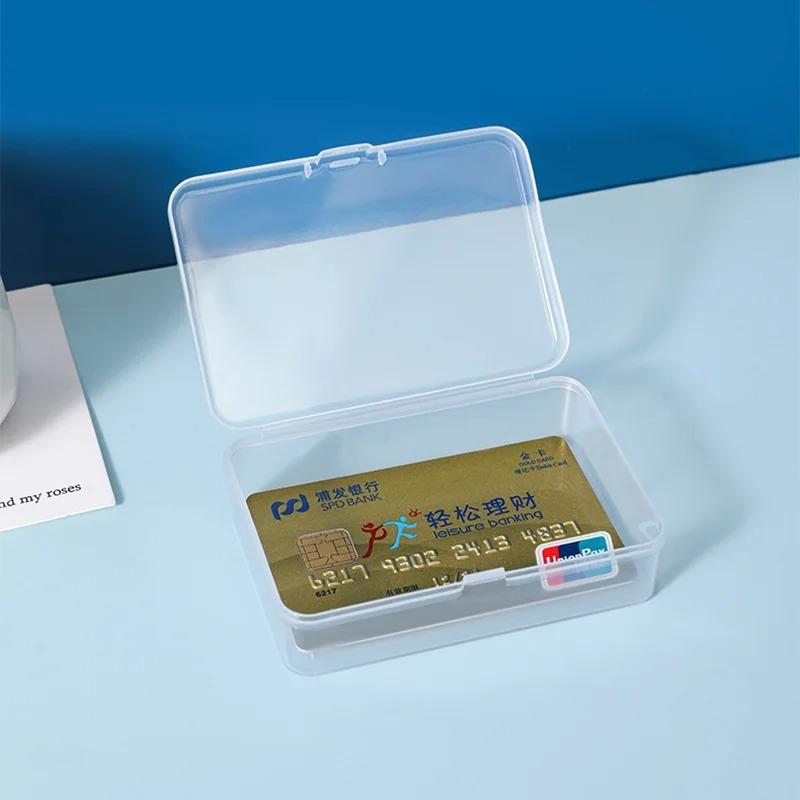 Caixa de Armazenamento de Plástico Transparente para Cartas de Jogo Porta-Cartões de Identificação e de Visita Estojo Durável Portátil Contêiner Colecionável para Cartas