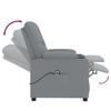 Electric Recliner Chair Light Grey Fabric