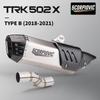 For TRK502X 502X and series motorcycles full system mid-section pipe from 2018 2019 2020 2021 Exhaust system