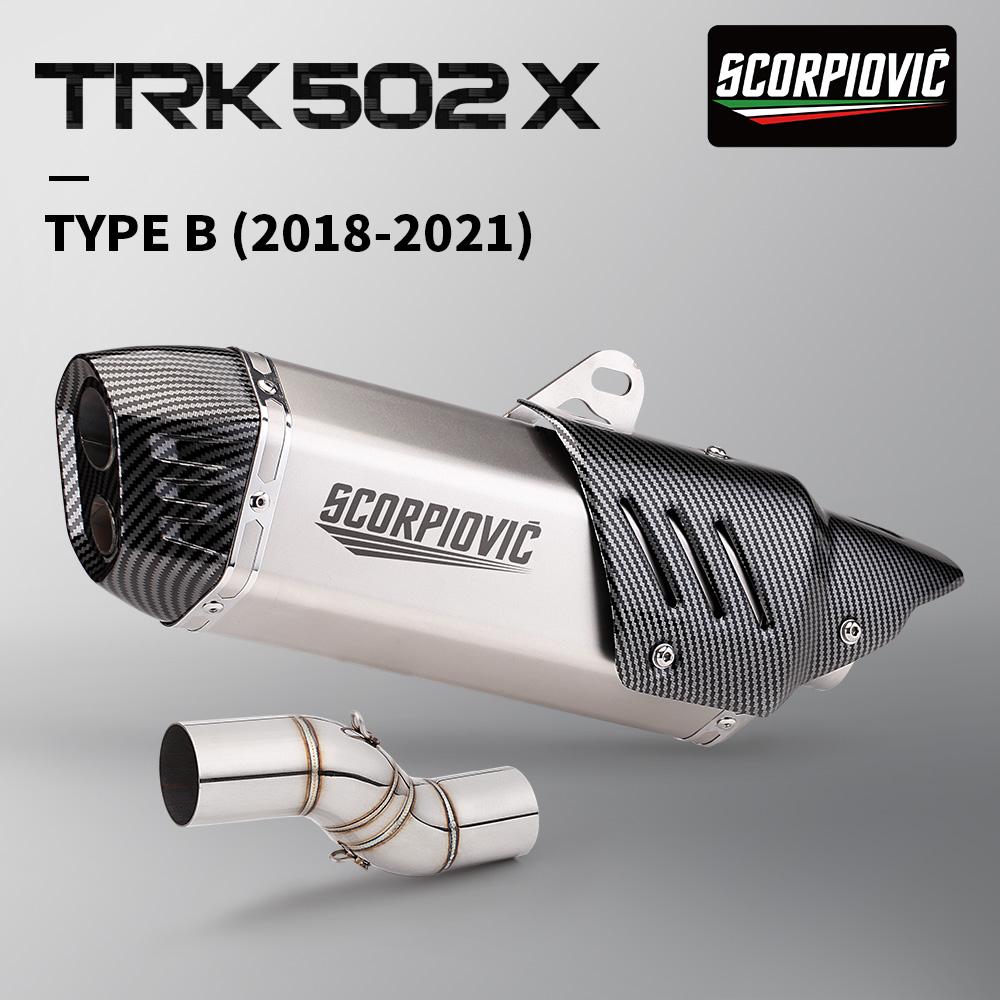 For TRK502X 502X and series motorcycles full system mid-section pipe from 2018 2019 2020 2021 Exhaust system