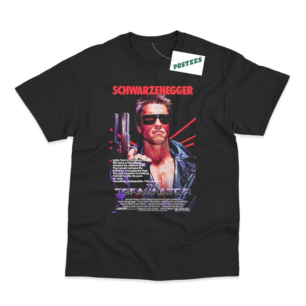 Retro Movie Poster Inspired by Terminator Direct To Garment Printed TShirt Unisex T-Shirt L