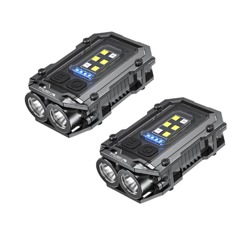 Outdoor multifunctional work light rotating warning light strong light flashlight